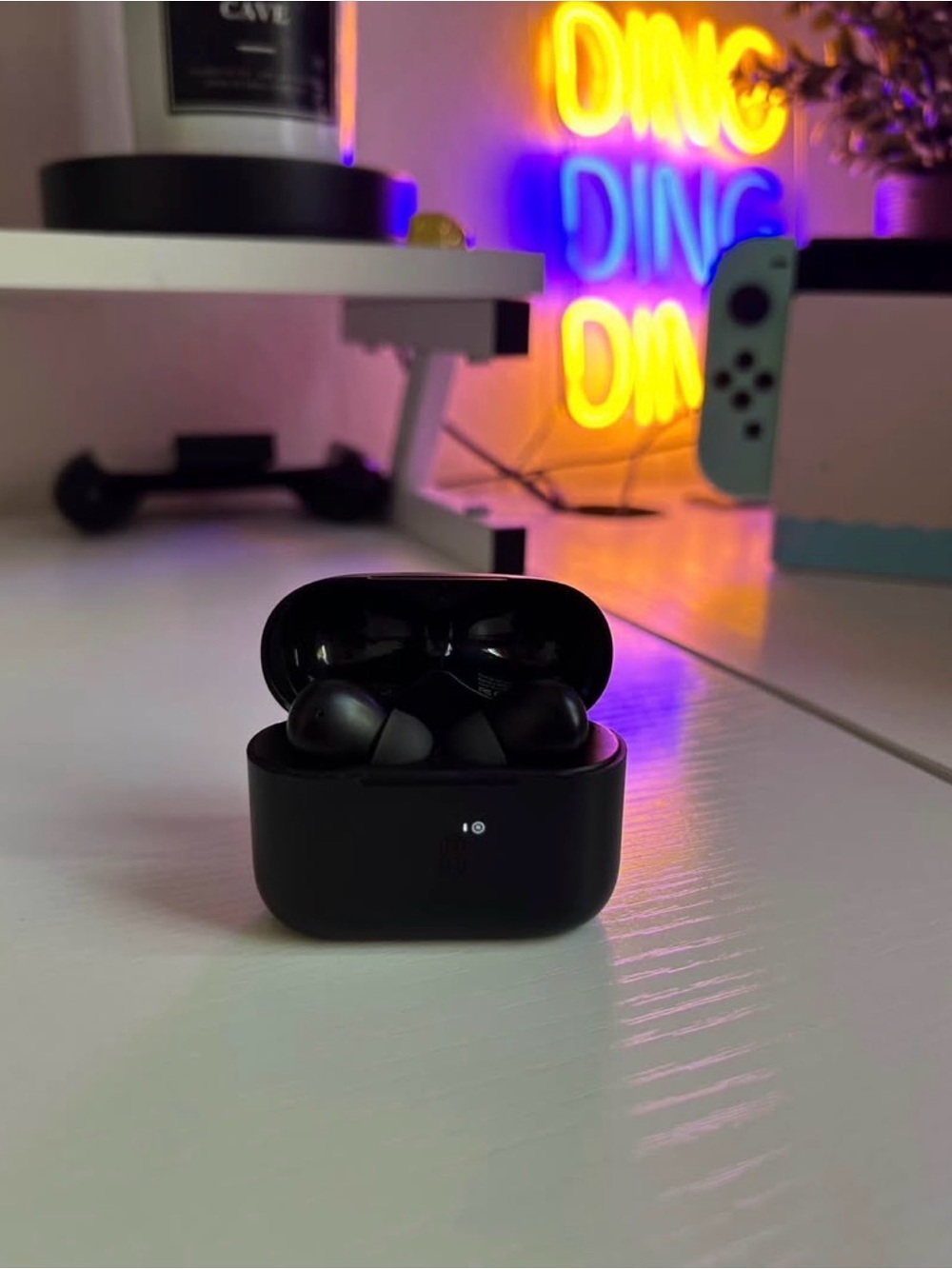 Wireless True Wireless Earbuds with Charging Case - Black